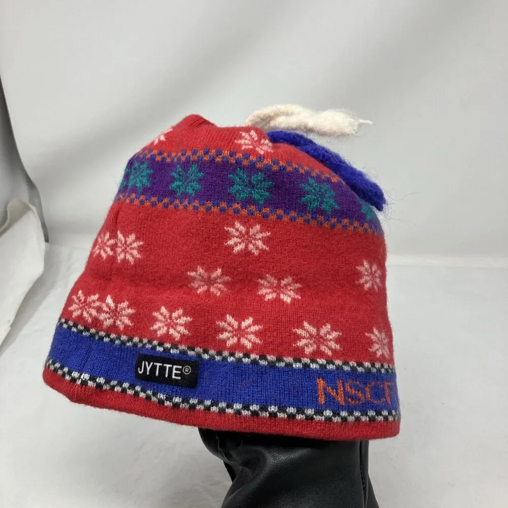 Jytte Merino Wool Beanie Winter Hat USA Tassel NCSF Junior Nordics Fair Isle